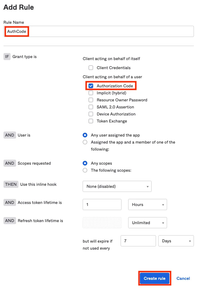 Configure Policy Rule